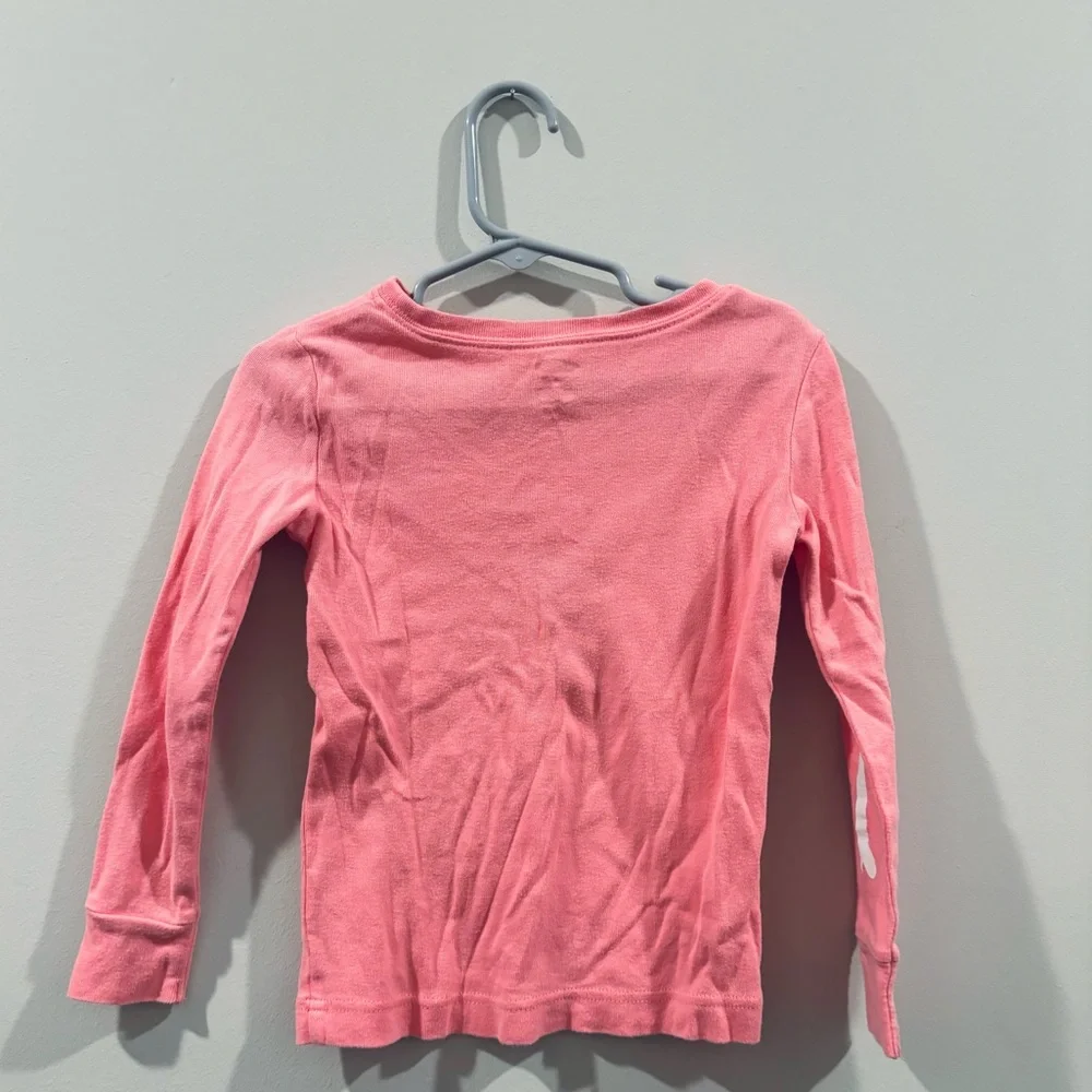 Old Navy kids 5T pink coral Halloween skeleton pj pajama set long sleeve pants - Picture 9 of 10